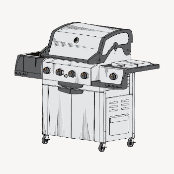 Barbeque grill drawing illustration. Free | Free Photo - rawpixel