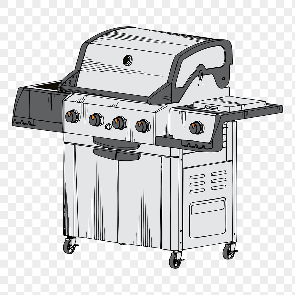 Barbeque grill png sticker cooking | Free PNG - rawpixel
