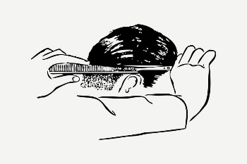 Barber collage element, black & | Free PSD Illustration - rawpixel