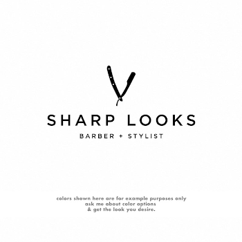 Barber Logo Barbershop Branding Straight Razor Logo Icon | PNGio