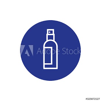 barber shop splash bottle product block style