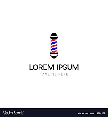 Barber symbol colorful creative logo design vector image