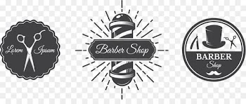 Barbers pole Logo Barbershop - Barber decorative flag pattern 