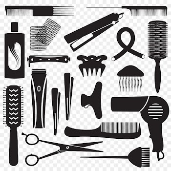 Barbershop Hairdresser Canvas Hairstyle Pattern - Silhouette Hair Tools 