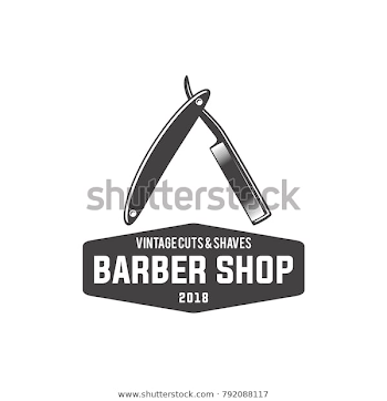 Barbershop Logo Straight Razor Vector Logo Stock Vector (Royalty ...
