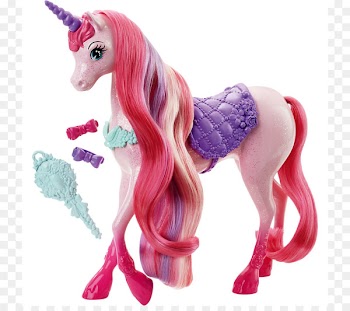 Barbie Unicorn Doll Toy Barrette - unicor 