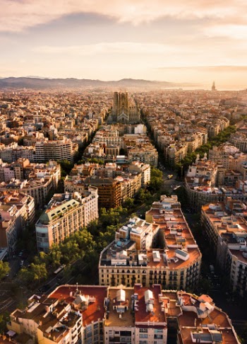 Barcelona at sunrise