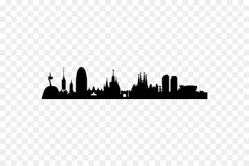 Barcelona Skyline Silhouette - city silhouette 