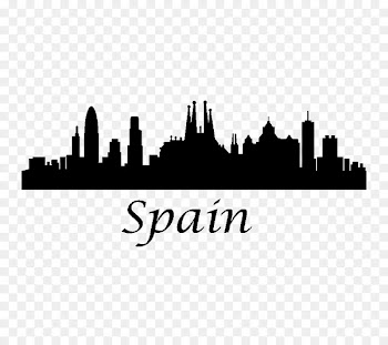 Barcelona Skyline Silhouette - Silhouette 