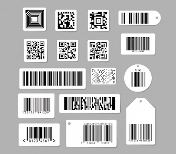 Barcode and qr code  s set Free Vector