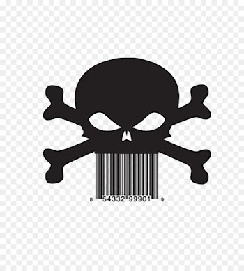 Barcode reader Universal Product Code QR code - Skull two-dimensional code 
