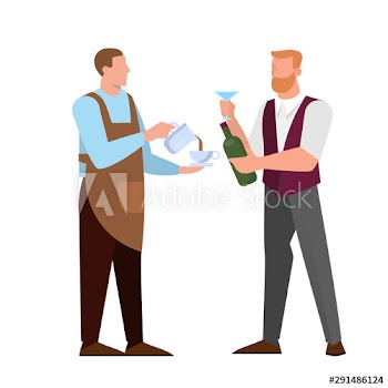 Barista and barmen character
