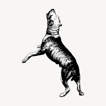 Barking dog clipart, vintage animal | Free Vector - rawpixel
