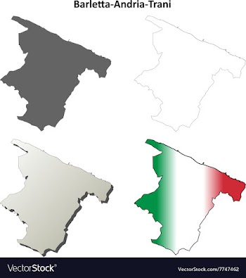 Barletta-Andria-Trani blank outline map set vector image