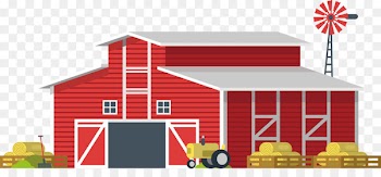 Barn Cartoon Farm Granary - Red country cartoon barn 