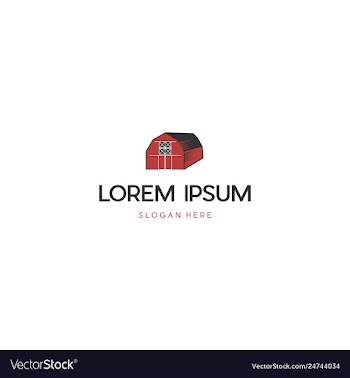 Barn farm build creative logo design vector image
