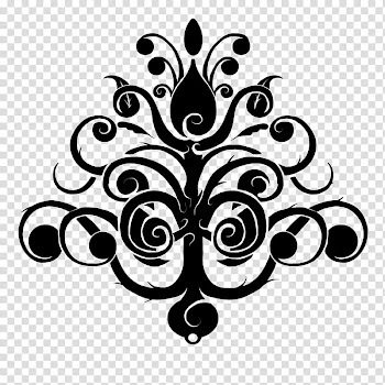 Baroque , black and white abstract painting transparent background PNG clipart