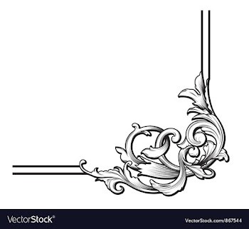 Baroque floral element vector image