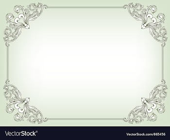 Baroque floral frame vector image