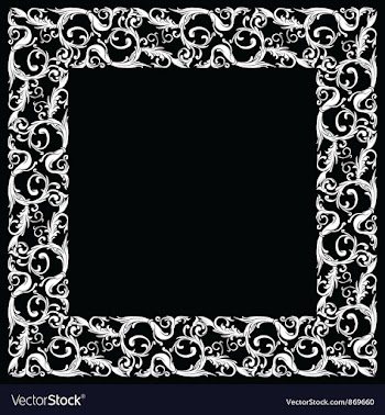 Baroque floral frame vector image