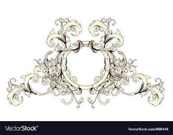 Baroque floral ornament vector image