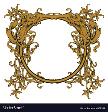 Baroque floral ornament vector image