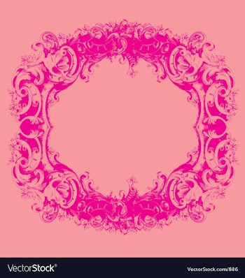 Baroque mirror vector image