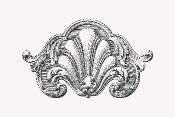 Baroque ornament clipart, vintage illustration | Free Vector Illustration - rawpixel