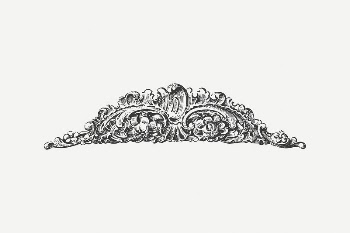 Baroque ornament collage element, black | Free PSD Illustration - rawpixel