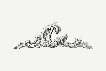 Baroque ornament collage element, black | Free PSD Illustration - rawpixel