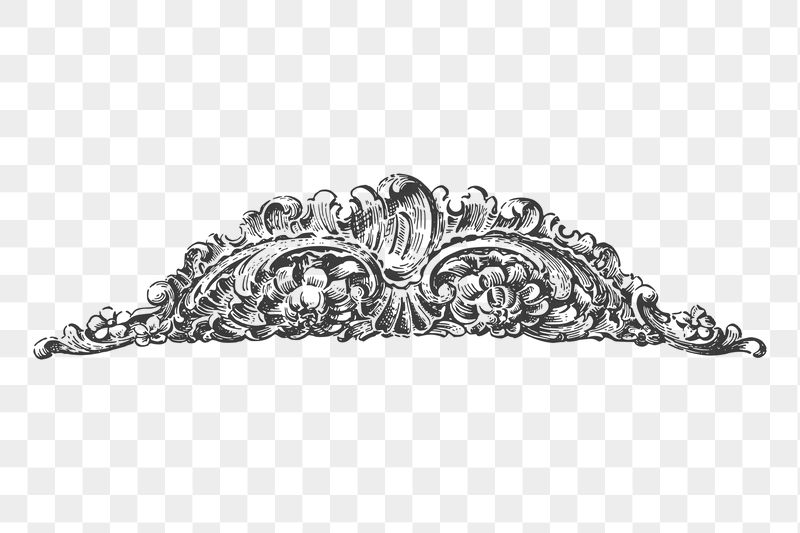 Baroque ornament png sticker illustration, | Free PNG - rawpixel