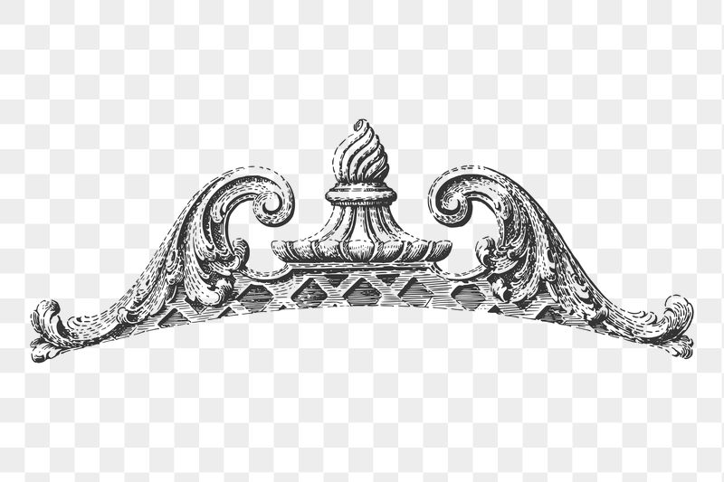 Baroque ornament png sticker illustration, | Free PNG - rawpixel