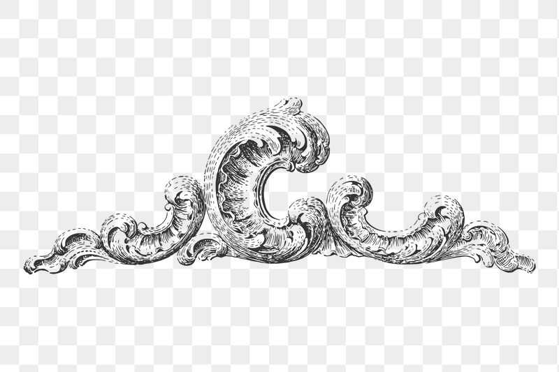 Baroque ornament png sticker illustration, | Free PNG - rawpixel