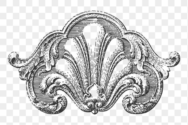 Baroque ornament png sticker illustration, | Free PNG - rawpixel