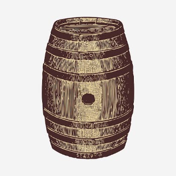 Barrel clipart, vintage object illustration. | Free Photo - rawpixel