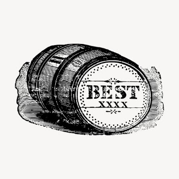 Barrel clipart, vintage object illustration | Free Vector - rawpixel