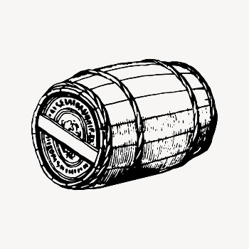 Barrel collage element, drawing illustration | Free Vector Illustration - rawpixel