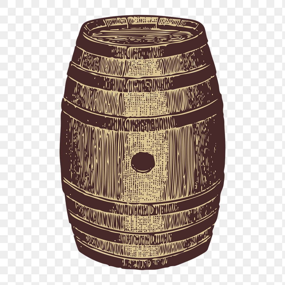Barrel png sticker, vintage object | Free PNG - rawpixel