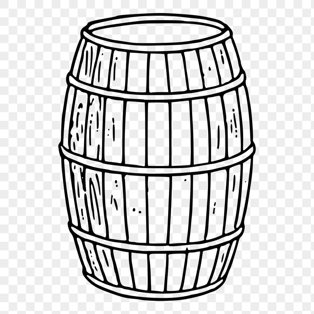 Barrel png sticker, vintage object | Free PNG - rawpixel