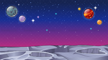Barren Alien World Space Background Cartoon Clipart Vector ...