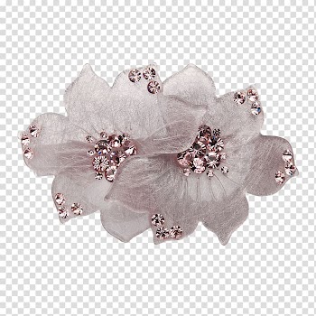 Barrette Headband Fashion accessory JD.com Capelli, Twin flower brooch rhinestone hair accessories transparent background PNG clipart