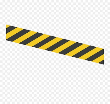 Barricade tape Black and Yellow Icon - Vector yellow black belt 