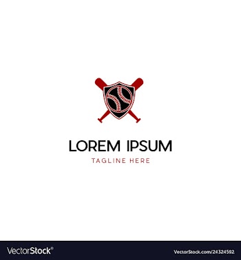 Baseball badge sport team logo vector image