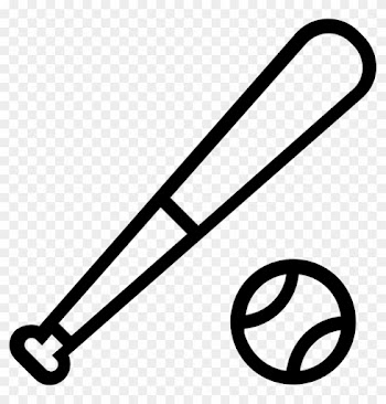 Baseball Bat And Ball Outlines Comments - Old Fashioned Movie Camera