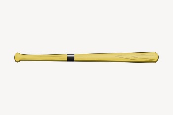 Baseball bat clipart, illustration vector. | Free Vector - rawpixel