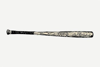 Baseball bat drawing, sport equipment | Free PSD - rawpixel