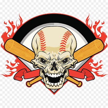 Baseball bat Skull Euclidean vector - Sticks skull 