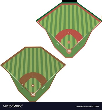 Baseball field vector image