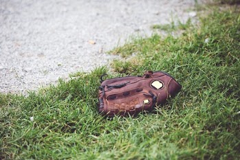 Baseball Glove In Grass