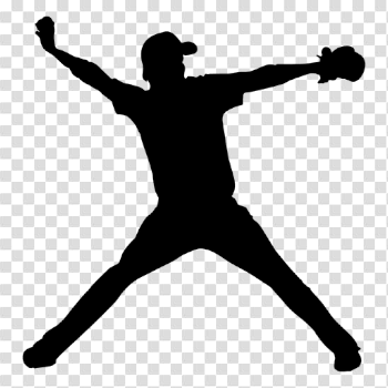Baseball pitcher silhouette - Transparent PNG & SVG vector